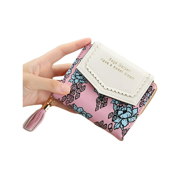 US STOCK Womens Short Money Purse Wallet Leather Folding Coin Card Holder Pocket
